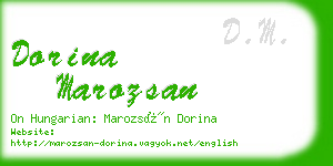 dorina marozsan business card